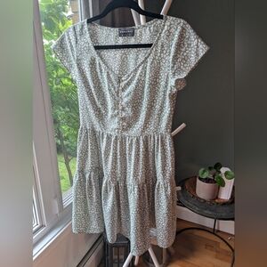 Womance Green Patterned Dress